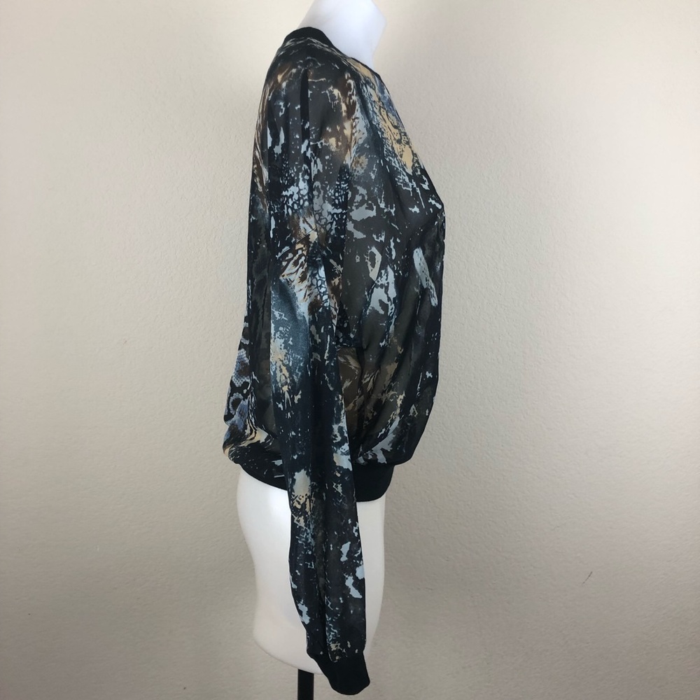 Cabi Dressed Up Python Print Sweatshirt Style 572 - image 5